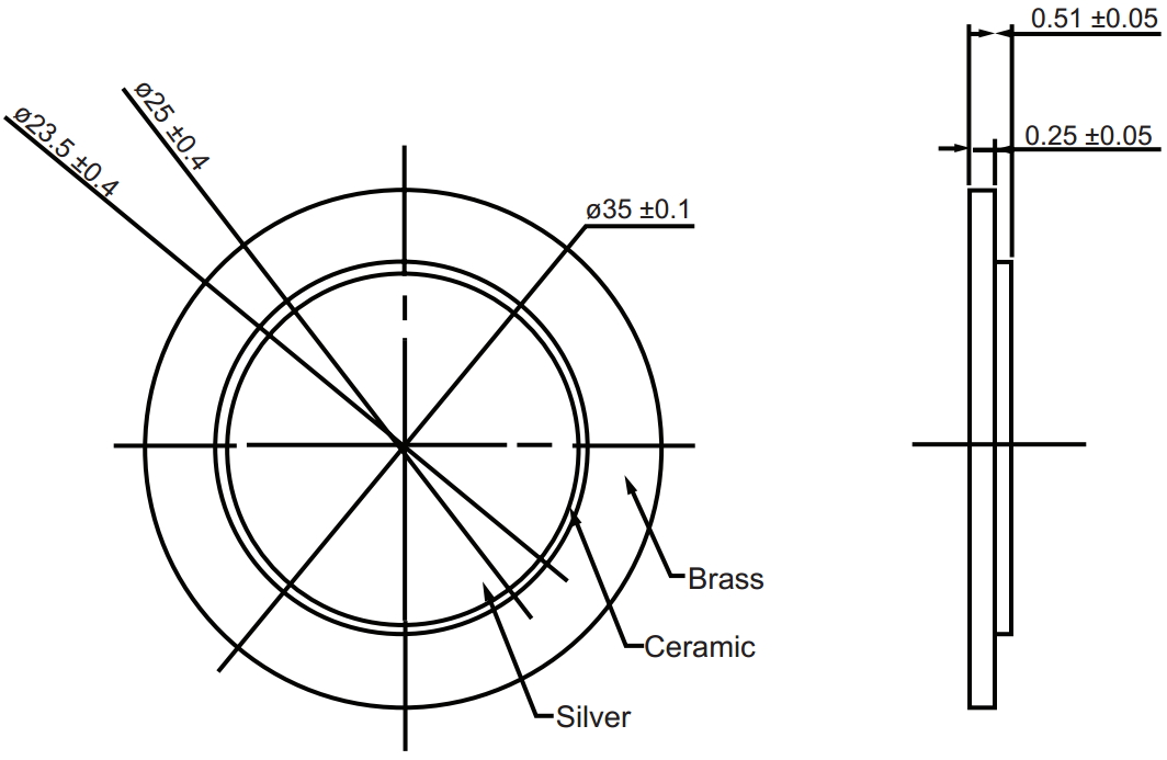 אלמנט זמזם פיאזו PRO-SIGNAL 35MM